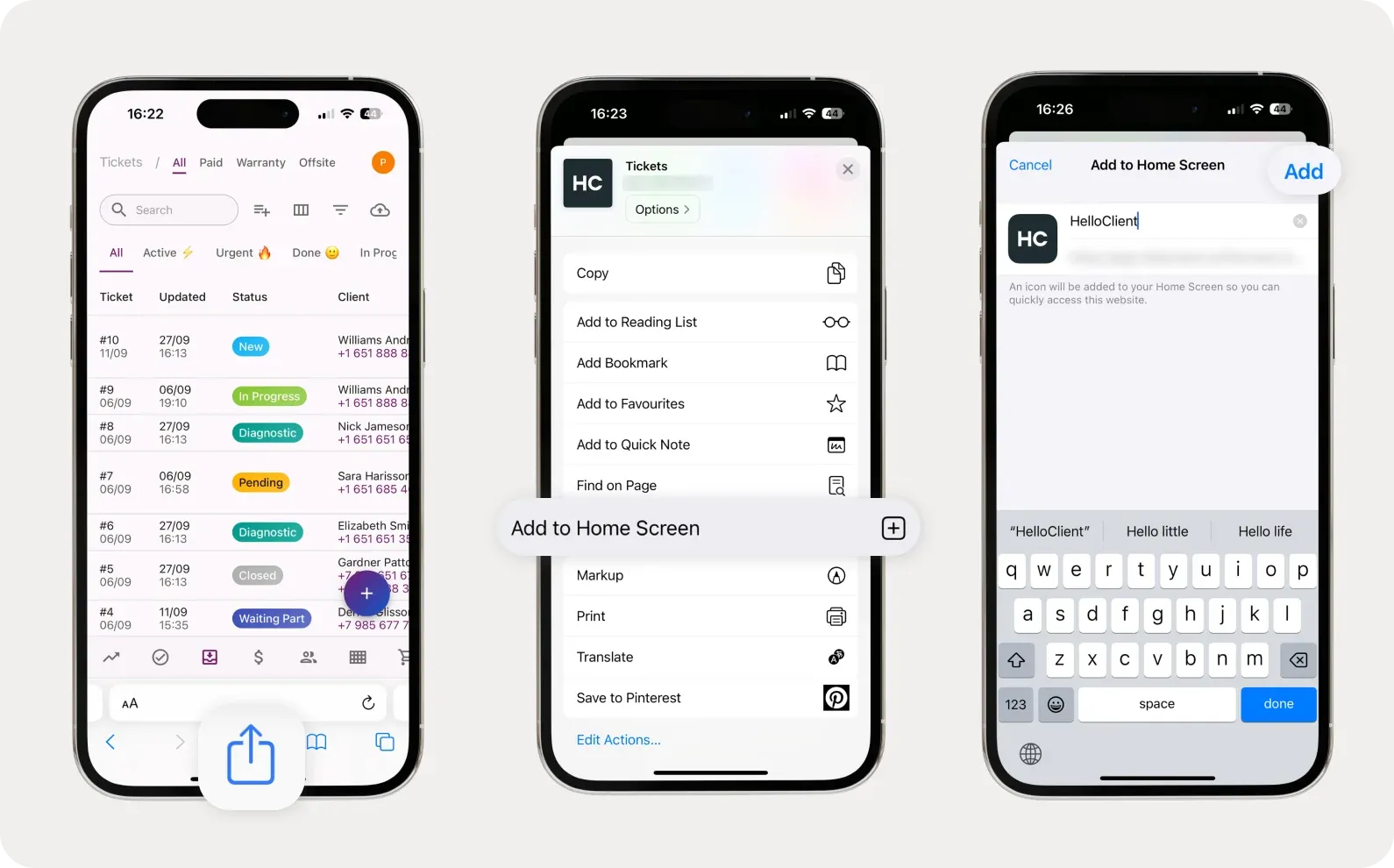 iOS app installation