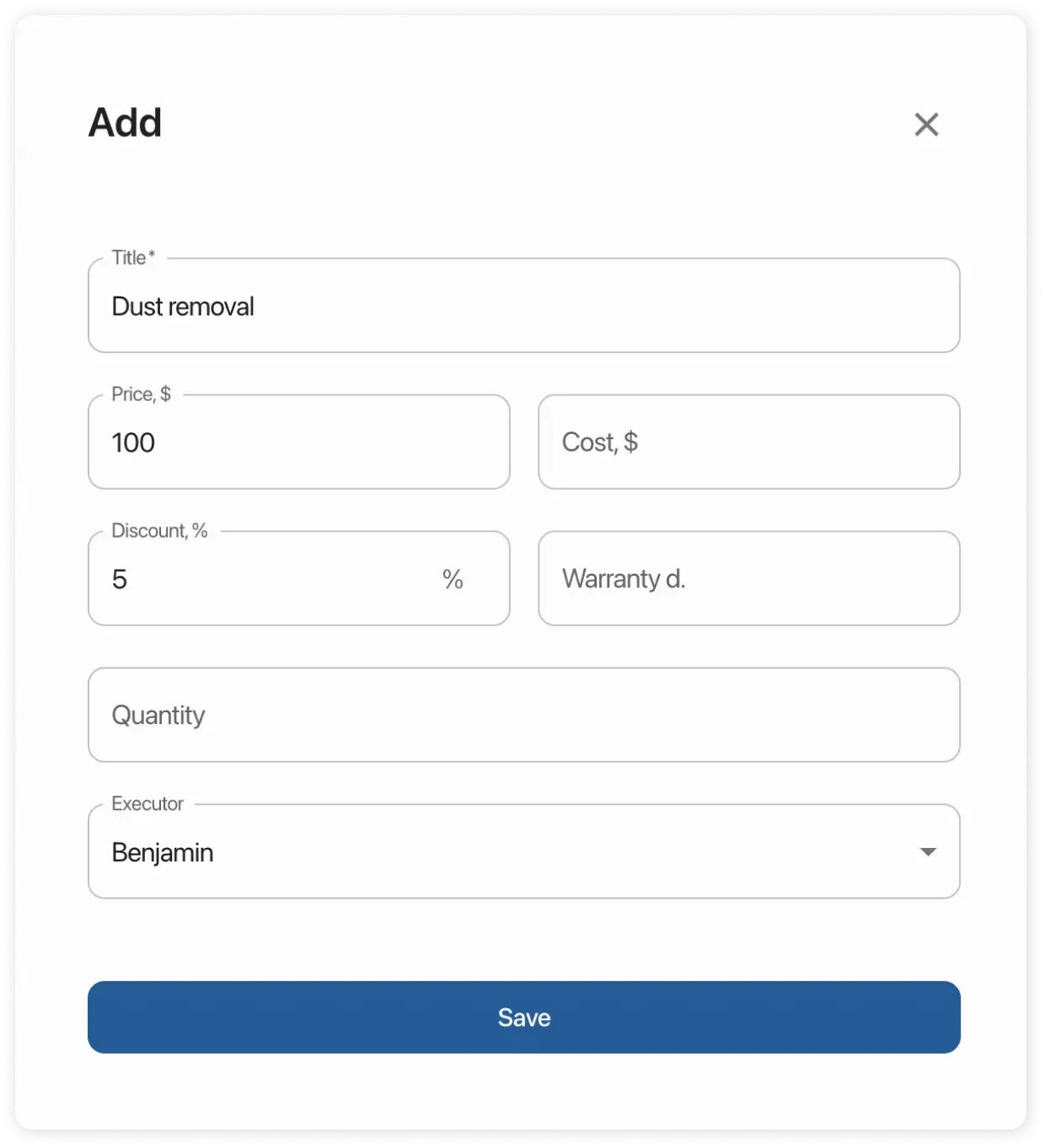 Adding works to order
