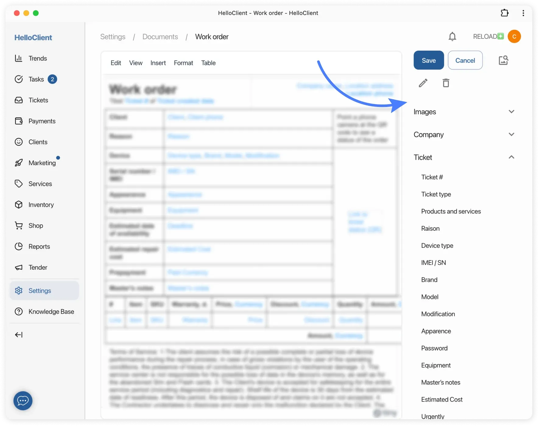 Linking reference book to field