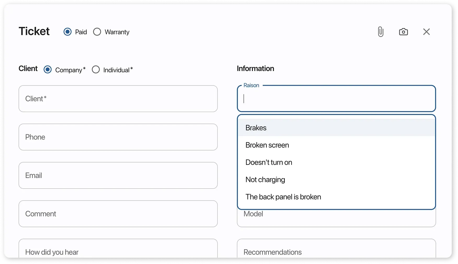 Using a directory when creating an order