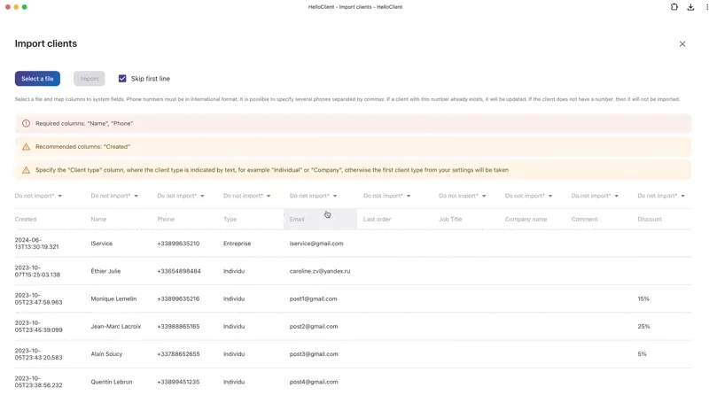 Order Fields Configuration