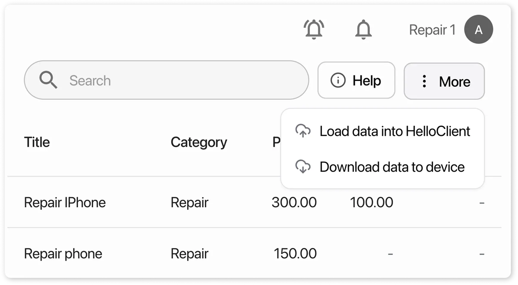 Import and Download services