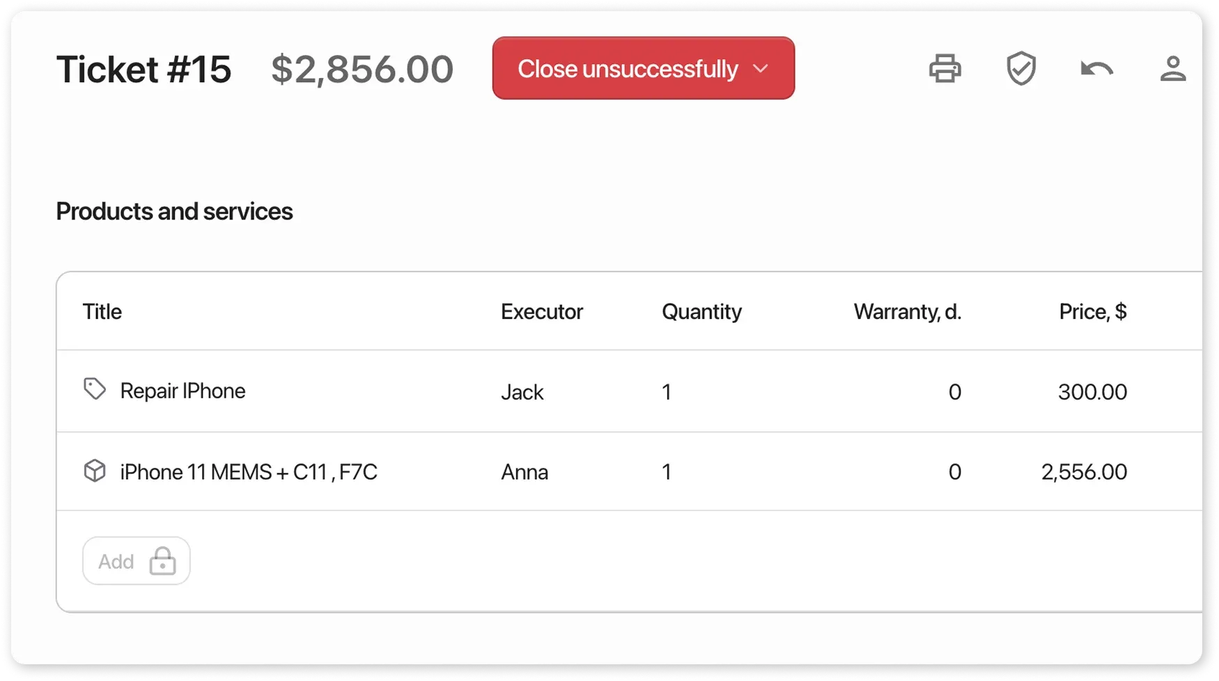 Orders closed without payment