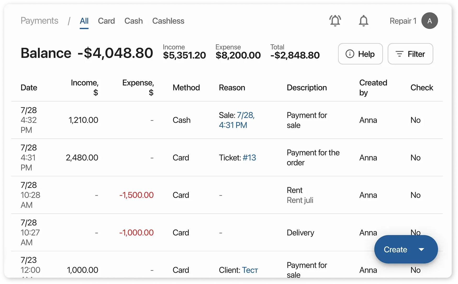 Payments